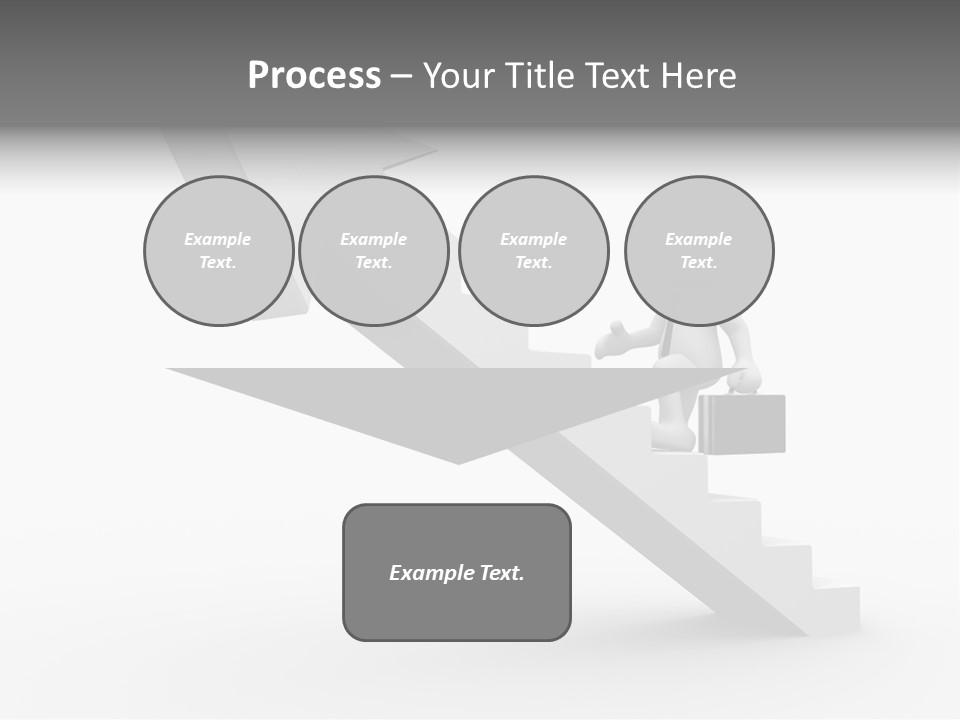 Businessman Progress Briefcae PowerPoint Template