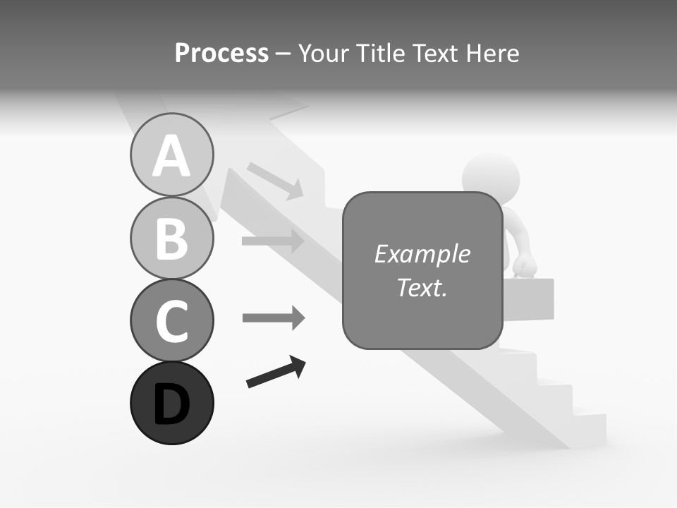 Businessman Progress Briefcae PowerPoint Template
