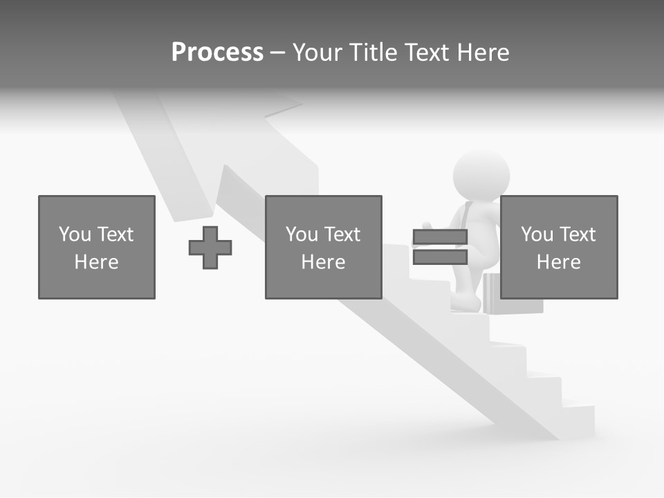 Businessman Progress Briefcae PowerPoint Template