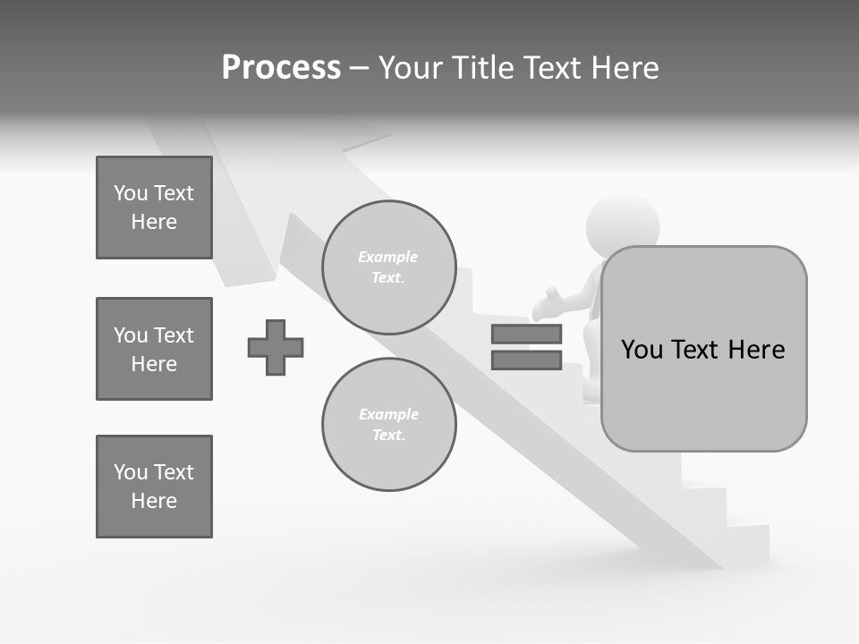 Businessman Progress Briefcae PowerPoint Template
