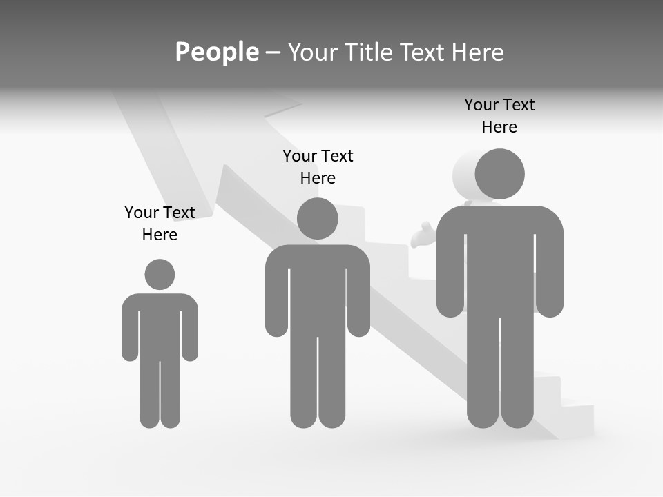 Businessman Progress Briefcae PowerPoint Template