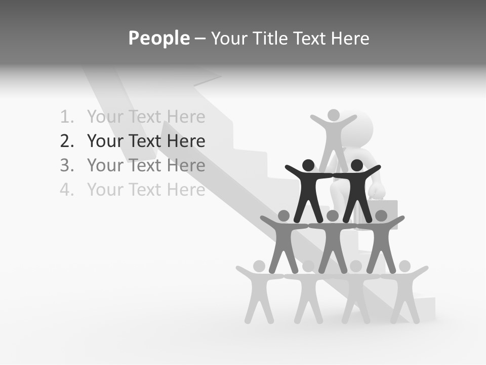 Businessman Progress Briefcae PowerPoint Template