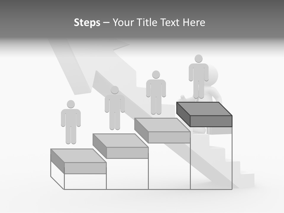 Businessman Progress Briefcae PowerPoint Template