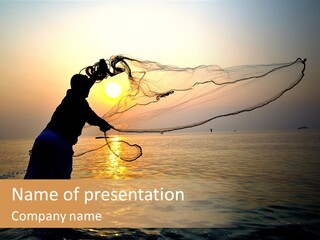 Sunset Bright Man PowerPoint Template