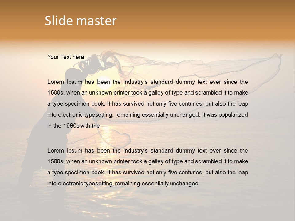 Sunset Bright Man PowerPoint Template