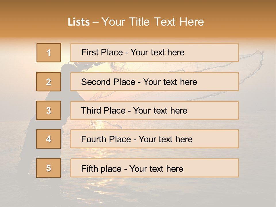 Sunset Bright Man PowerPoint Template