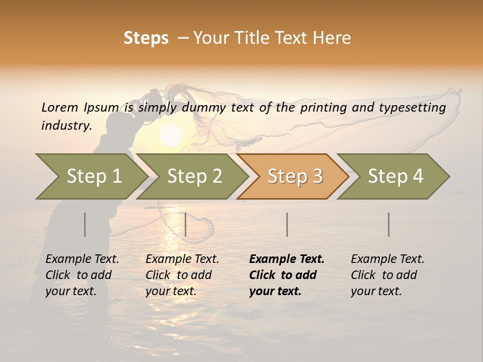 Sunset Bright Man PowerPoint Template