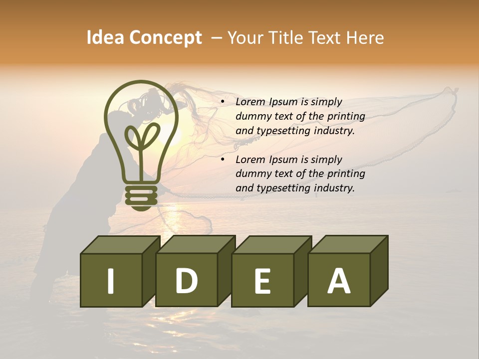 Sunset Bright Man PowerPoint Template