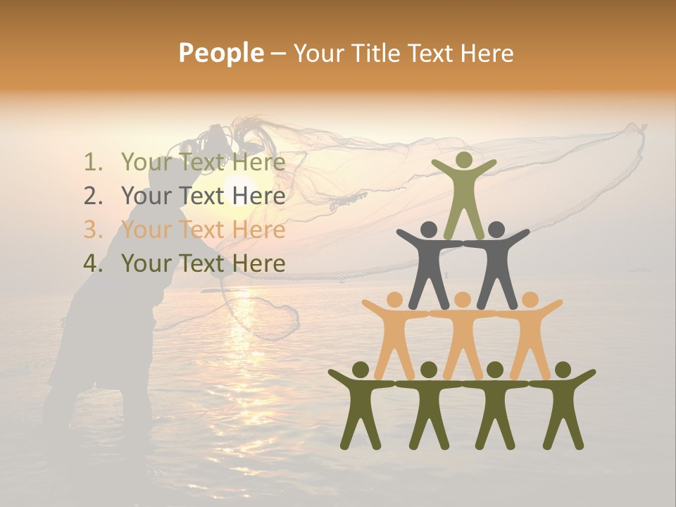 Sunset Bright Man PowerPoint Template