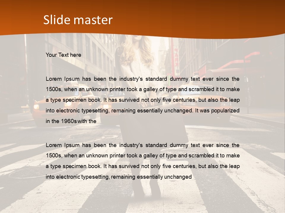 Business Young Blonde PowerPoint Template