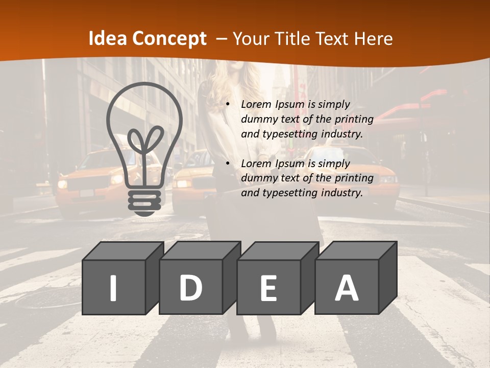 Business Young Blonde PowerPoint Template