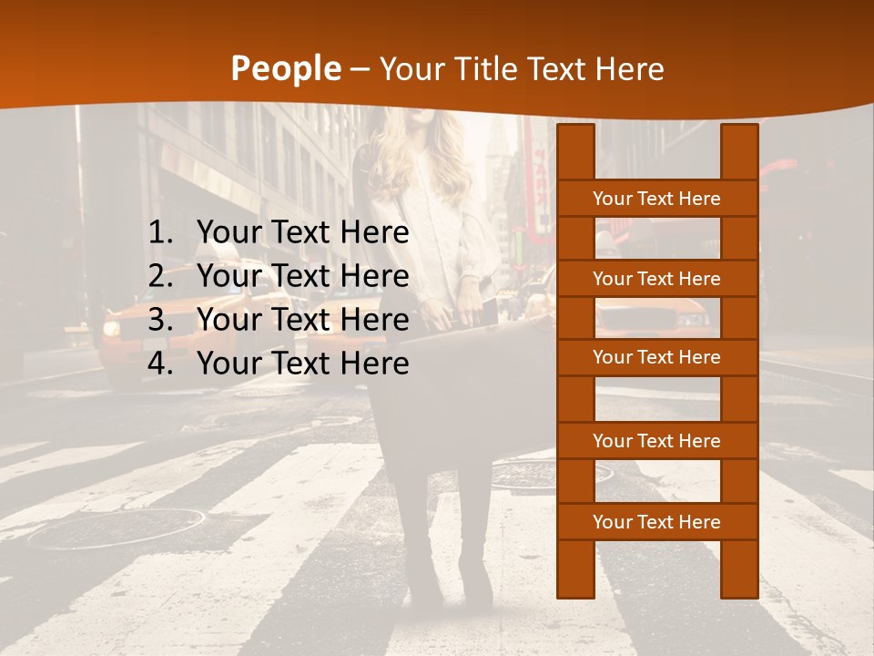 Business Young Blonde PowerPoint Template