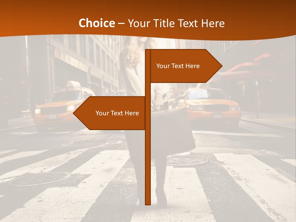 Business Young Blonde PowerPoint Template