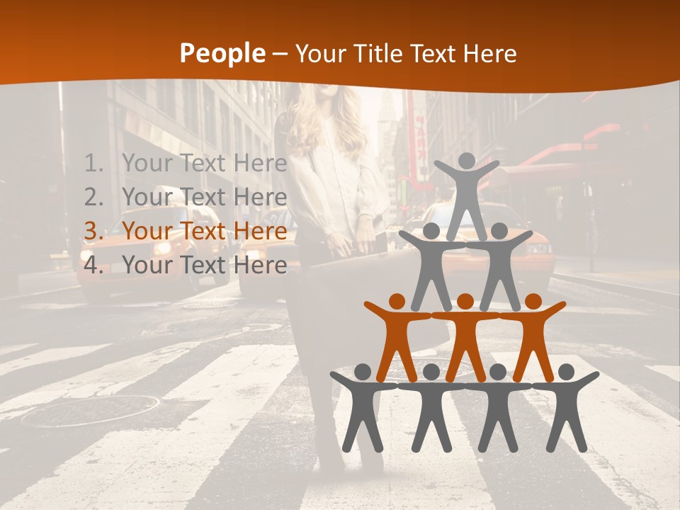 Business Young Blonde PowerPoint Template