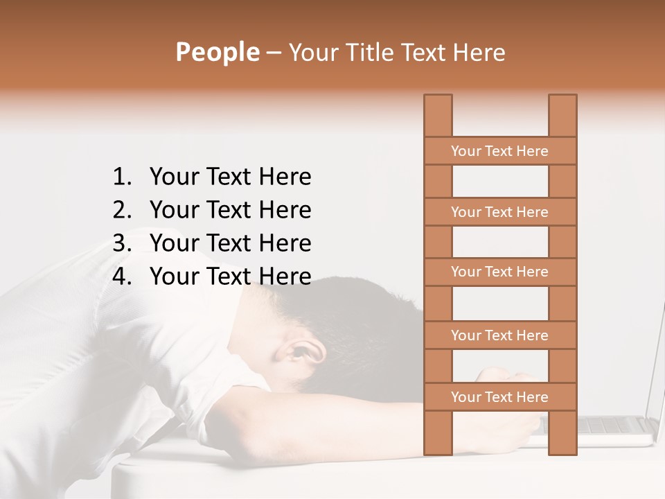 Behind Person Chinese PowerPoint Template