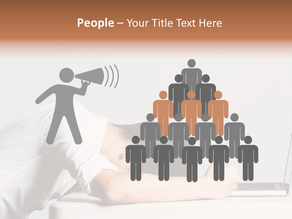Behind Person Chinese PowerPoint Template