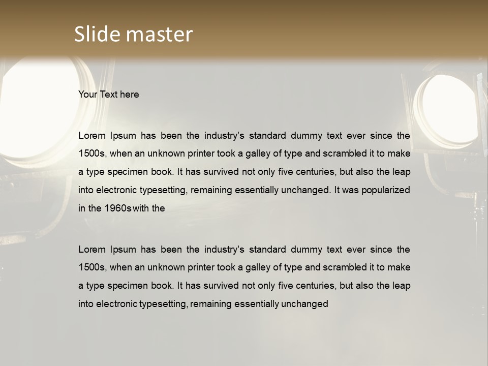 Studio Curtain Projector PowerPoint Template