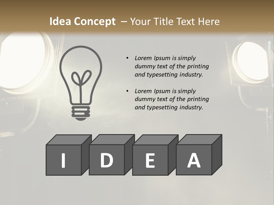 Studio Curtain Projector PowerPoint Template