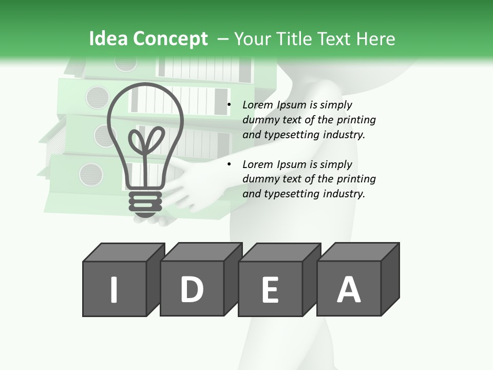 People Financial Heap PowerPoint Template