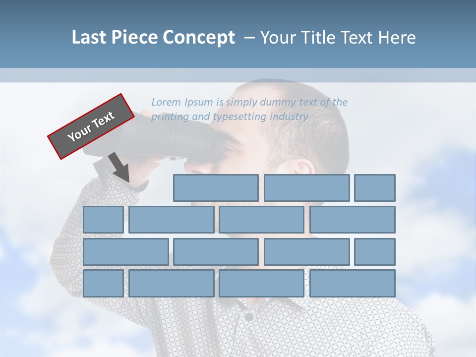 Happy Away Businessman PowerPoint Template