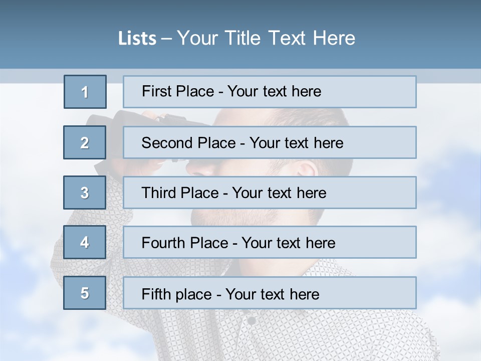 Happy Away Businessman PowerPoint Template