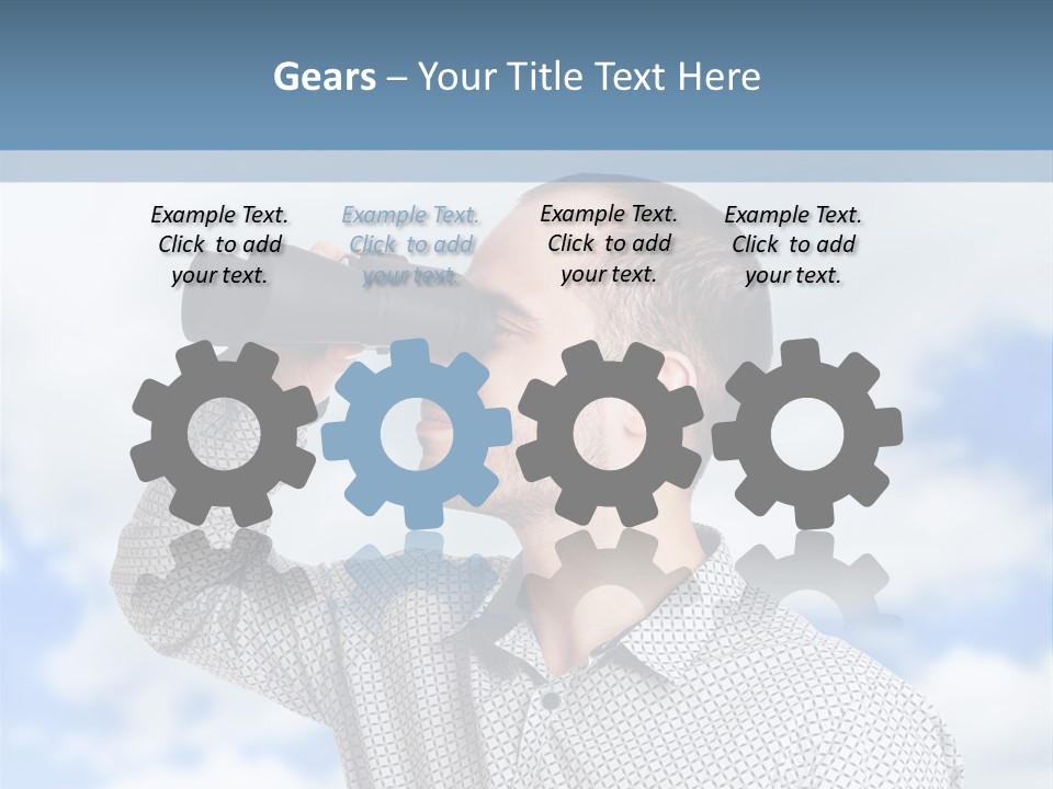 Happy Away Businessman PowerPoint Template