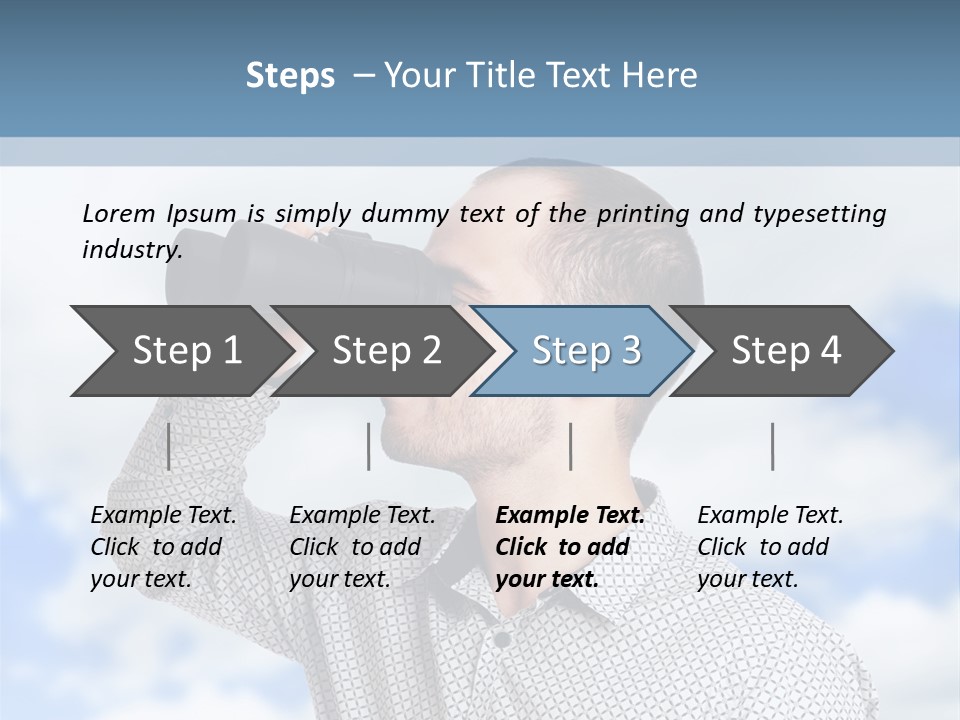 Happy Away Businessman PowerPoint Template