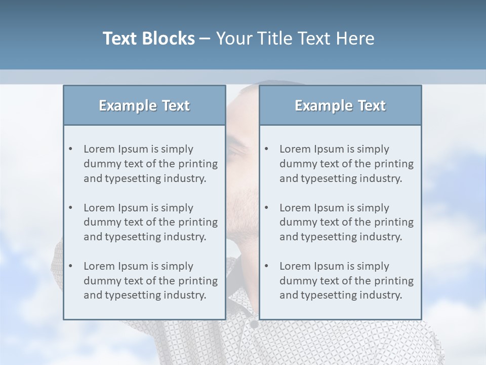 Happy Away Businessman PowerPoint Template
