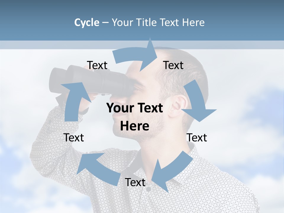 Happy Away Businessman PowerPoint Template