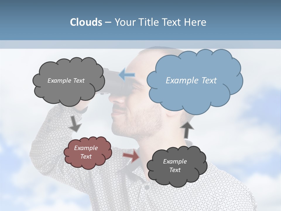 Happy Away Businessman PowerPoint Template