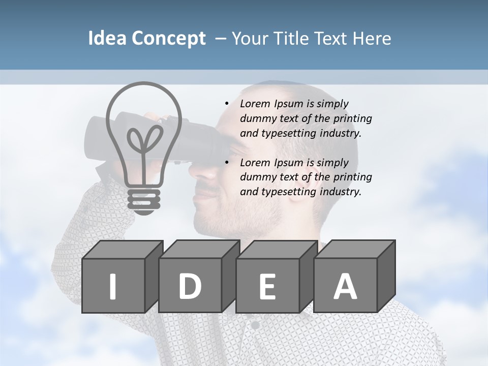 Happy Away Businessman PowerPoint Template