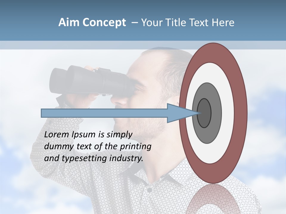 Happy Away Businessman PowerPoint Template