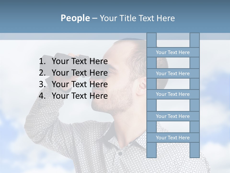 Happy Away Businessman PowerPoint Template