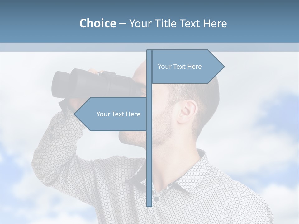 Happy Away Businessman PowerPoint Template