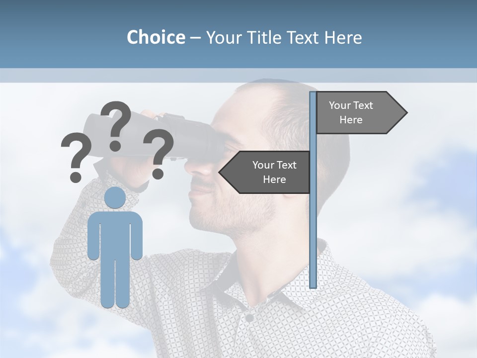 Happy Away Businessman PowerPoint Template