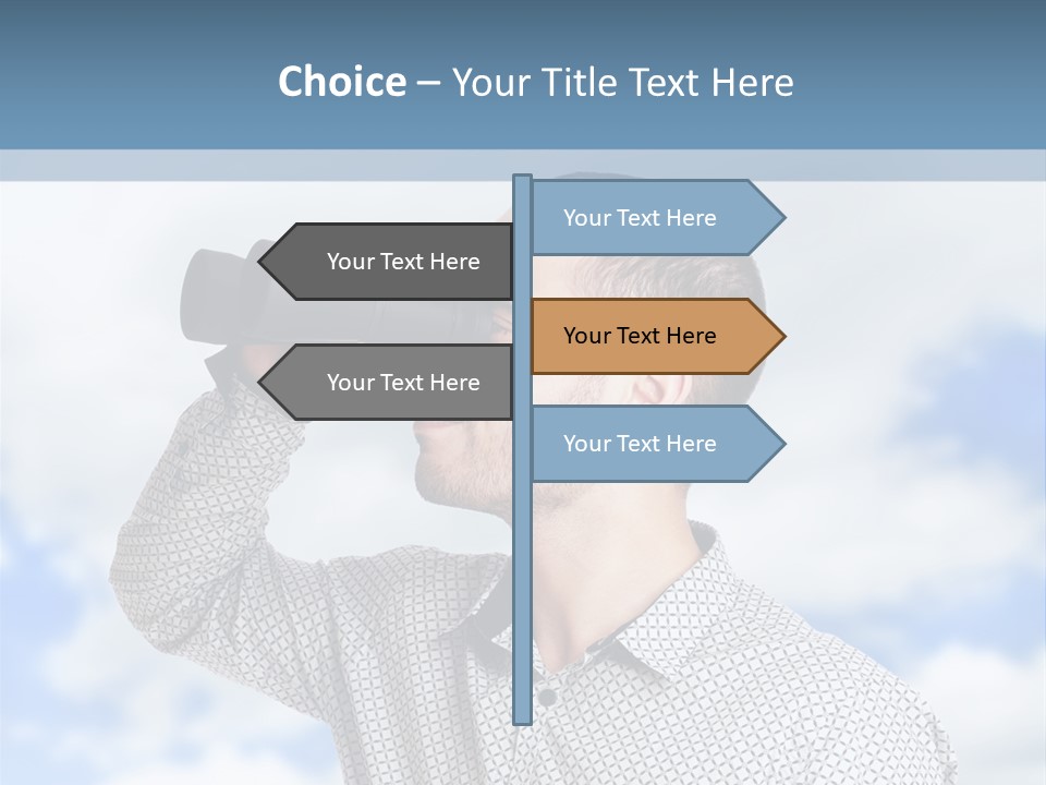 Happy Away Businessman PowerPoint Template