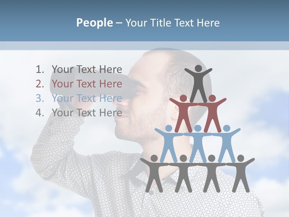 Happy Away Businessman PowerPoint Template