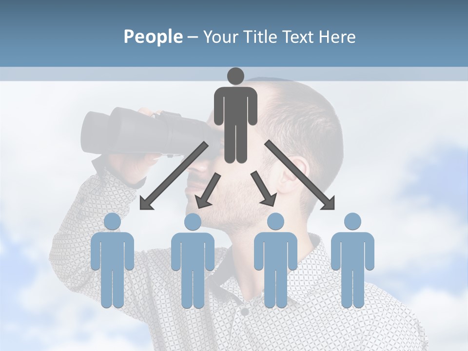 Happy Away Businessman PowerPoint Template