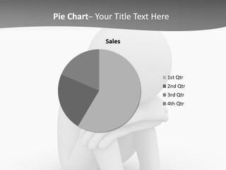 A Person Sitting On The Ground With His Arms Crossed PowerPoint Template