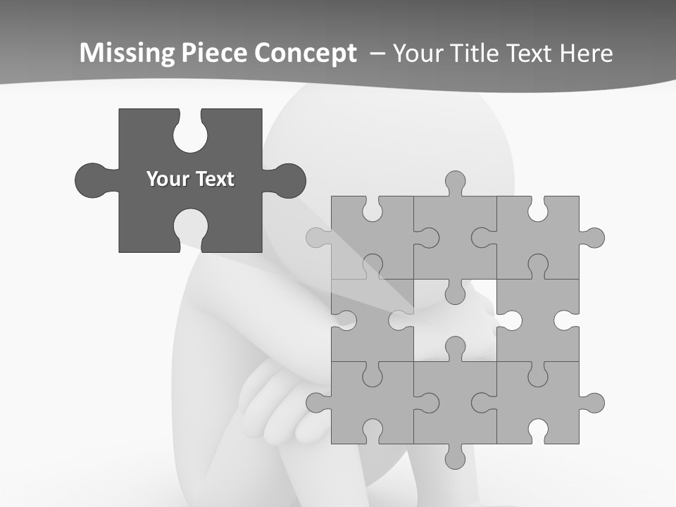 A Person Sitting On The Ground With His Arms Crossed PowerPoint Template