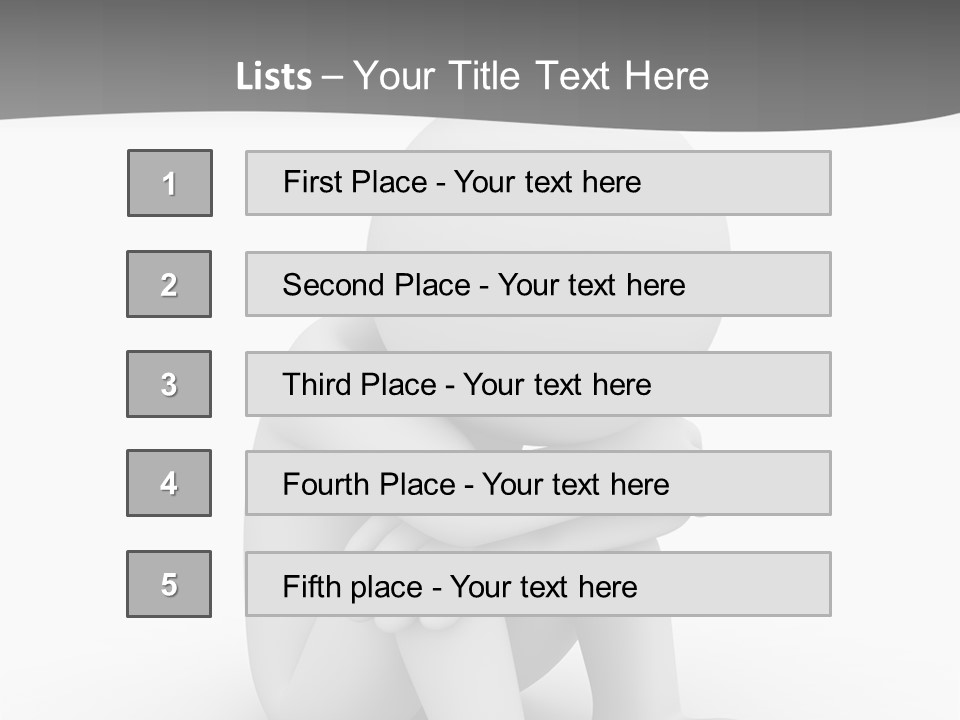 A Person Sitting On The Ground With His Arms Crossed PowerPoint Template