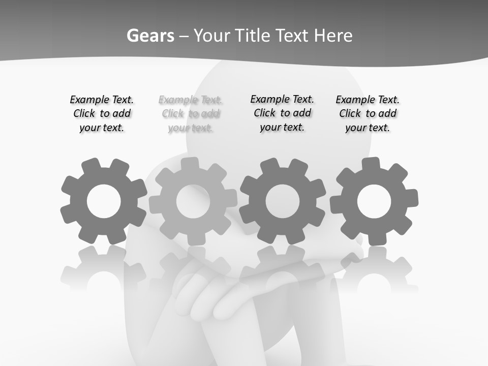 A Person Sitting On The Ground With His Arms Crossed PowerPoint Template