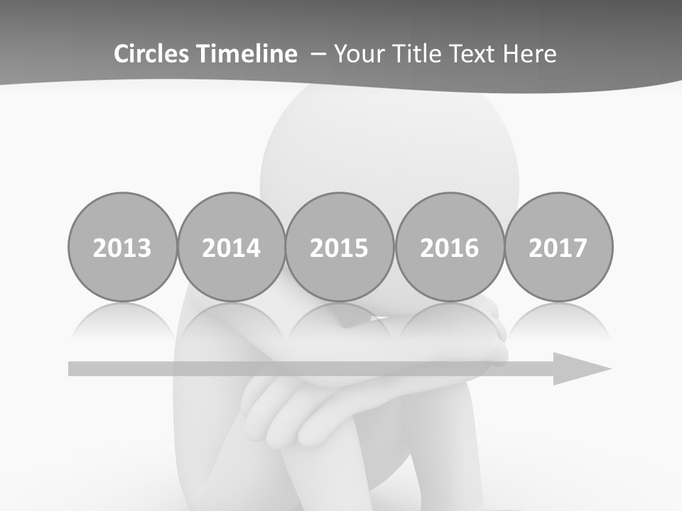 A Person Sitting On The Ground With His Arms Crossed PowerPoint Template