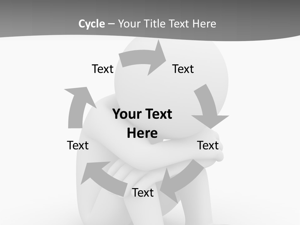 A Person Sitting On The Ground With His Arms Crossed PowerPoint Template