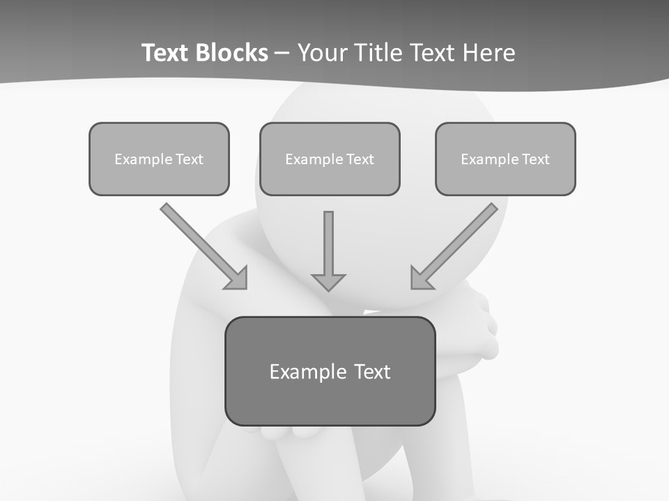 A Person Sitting On The Ground With His Arms Crossed PowerPoint Template