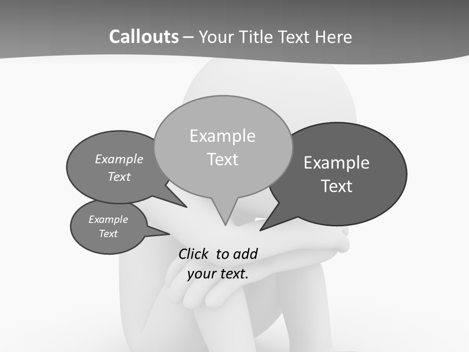 A Person Sitting On The Ground With His Arms Crossed PowerPoint Template