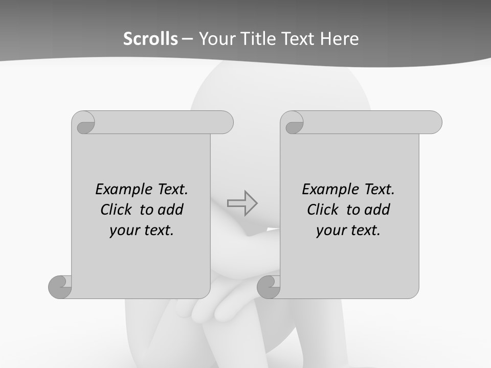 A Person Sitting On The Ground With His Arms Crossed PowerPoint Template