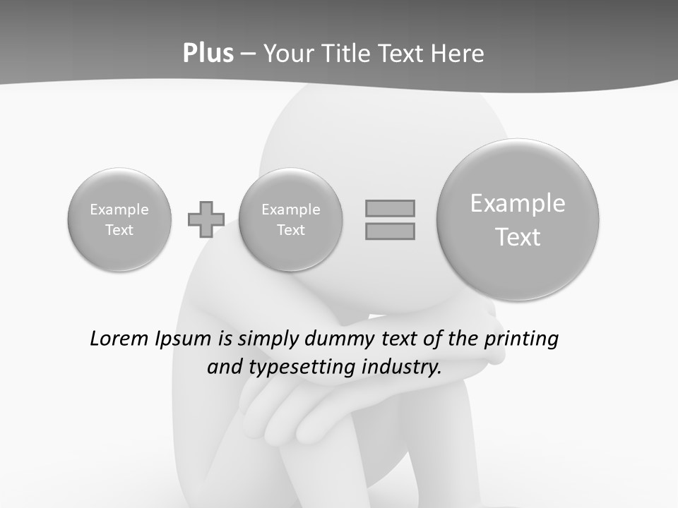 A Person Sitting On The Ground With His Arms Crossed PowerPoint Template