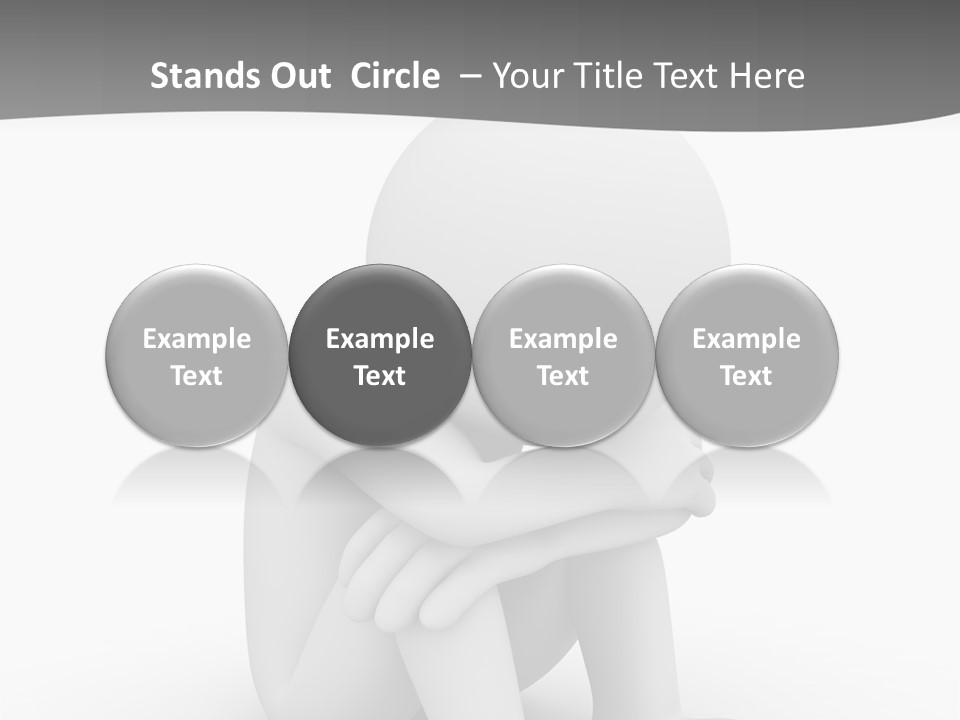 A Person Sitting On The Ground With His Arms Crossed PowerPoint Template