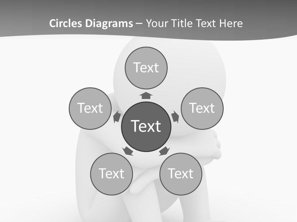 A Person Sitting On The Ground With His Arms Crossed PowerPoint Template